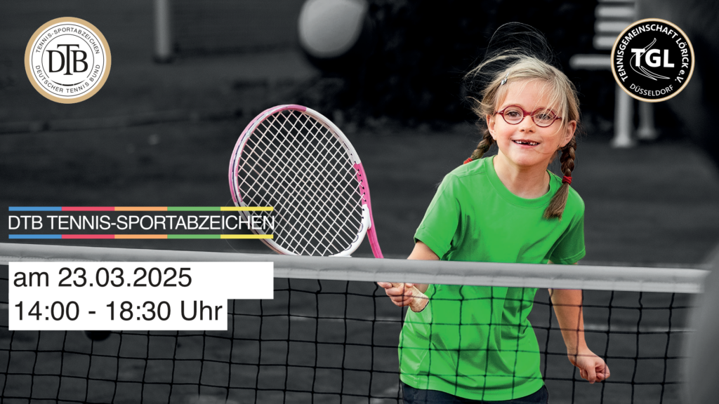 Einladung zum DTB Tennis-Sportabzeichen für Kinder (8–10 Jahre) am 23. März 2025